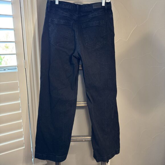 Scoop Women's High Rise Wide Leg Black Jeans. Size 8 Stretch - Picture 2 of 7